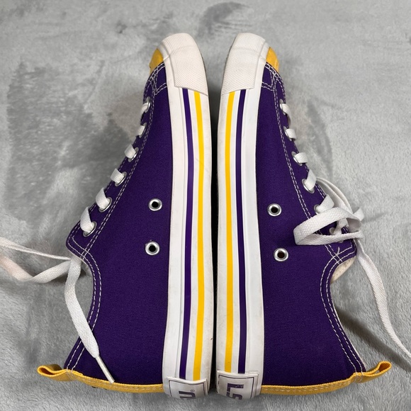 SKICKS LSU Tigers Women Size 8 Low Top Purple and Yellow Athletic Sneakers FAN - Picture 4 of 15